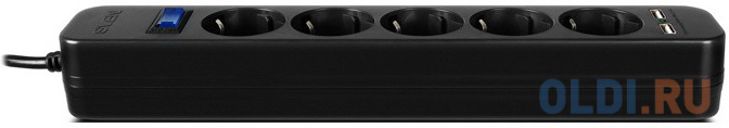 Сетевой фильтр Sven SF-05LU 5 розеток 2xUSB 5 м фото