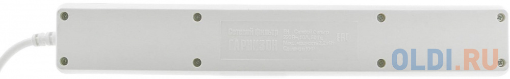 Сетевой фильтр Гарнизон ЕНW-6 1.8м 6 р белый (036627) {30} фото