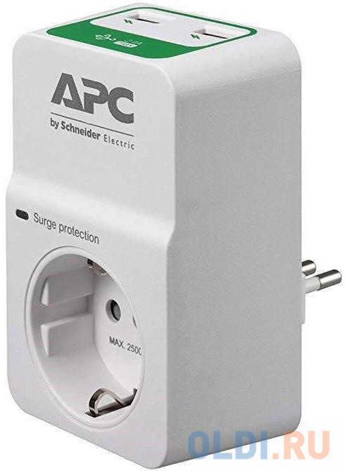 

Сетевой фильтр APC PM1WU2-RS (1 розетка) белый (коробка)