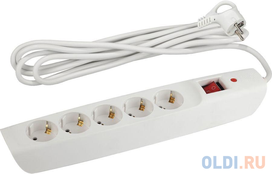 

Сетевой фильтр Эра SFX-5ES-2M-W 5 розеток 2 м, Белый
