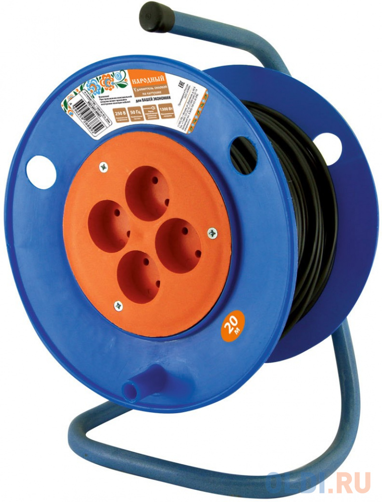 

Удлинитель TDM SQ1307-0504 4 розетки 50 м, Синий