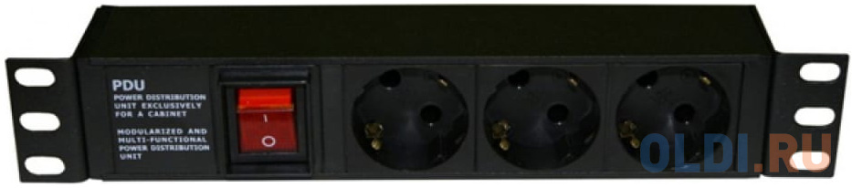 Блок розеток Hyperline SHE10-3SH-S-IEC 3 розетки комплект заземления hyperline tgrb set упак 1шт