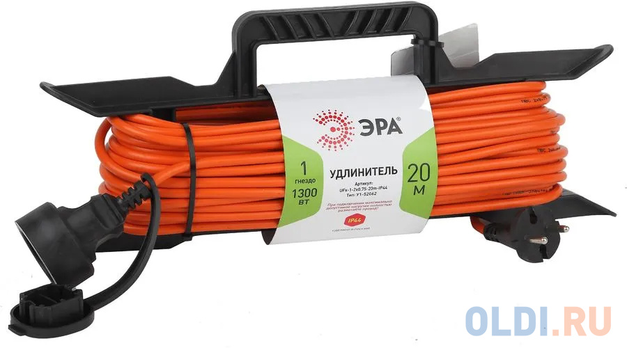 

Удлинитель силовой Эра UFx-1-2x0.75-20m-IP44, розеток 1шт, 2x0.75 кв.мм, 6A, 20м, ПВС, рамка пластиковая, оранжевый [б0046821]