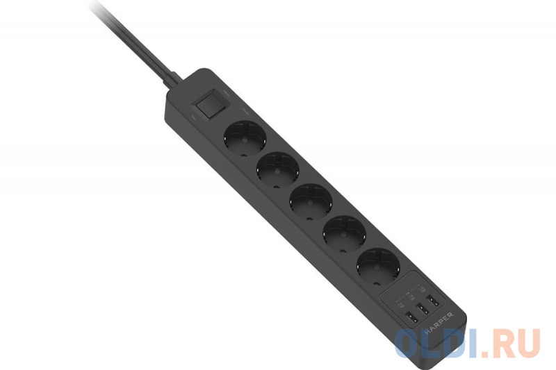 

Harper Сетевой фильтр с USB зарядкой UCH-510 Black (5 роз.,10м.,3 x USB 2.4A (max 3.4A), 4000W) {H00003208}