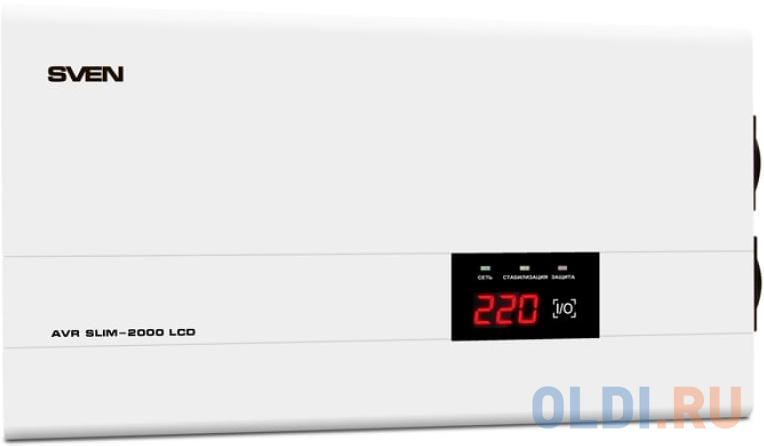 SVEN Стабилизатор напряжения AVR SLIM-2000 LCD SV-013950 профиль для лент sl slim h13m 2000 white arlight 037108