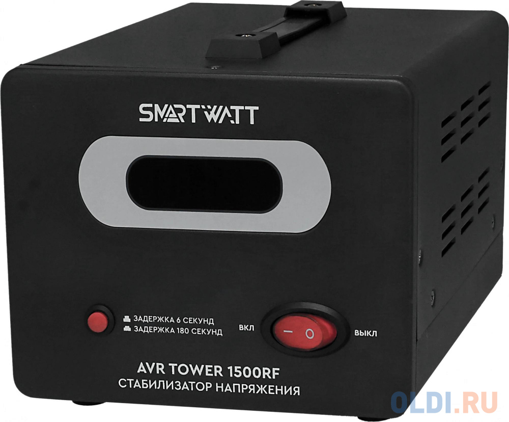 Напольный стабилизатор напряжения SMARTWATT AVR TOWER 1500RF (140W - 260W, 1500VA, 1.5 кВт, 50-60 Гц, розеток - 2, LED-д