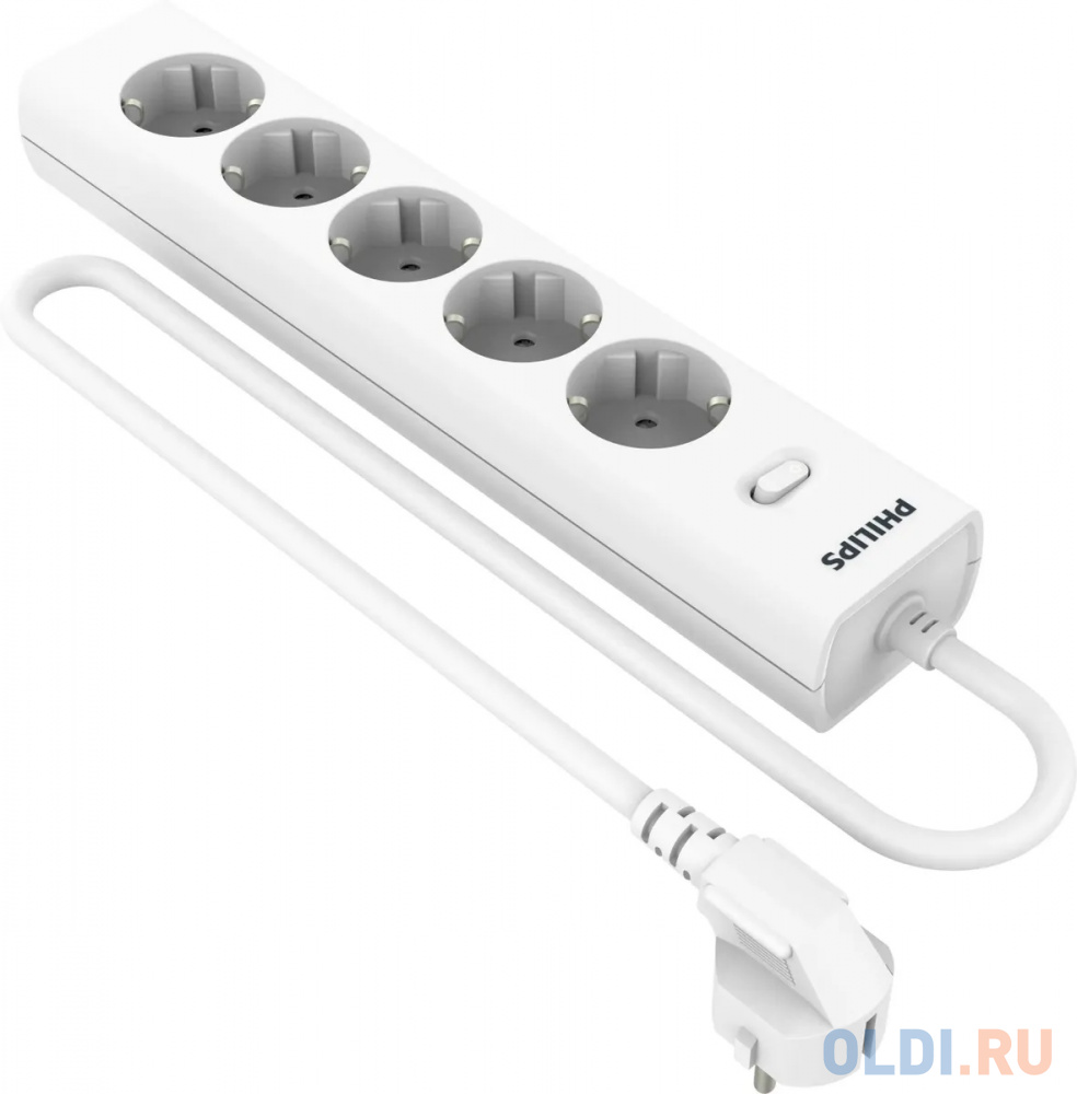 

Сетевой фильтр Philips CHP2155WA/51 2м (5 розеток) белый (коробка)