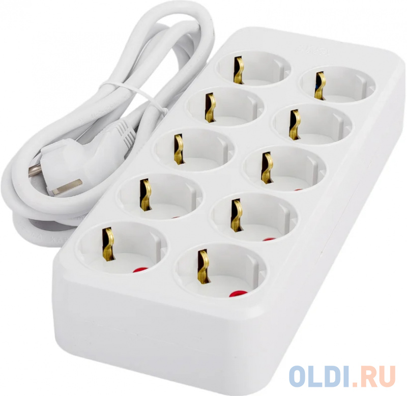 

AY-KA Удлинитель 10-местн. 2м. 16А 250В с/з шторки, белый 7701002 7701002