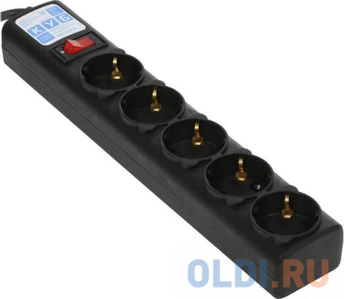 Фильтр-удлинитель Power Cube 1, 9м д/подкл. к UPS (C14) 5 роз., 10А черный/граффит/ Surge protector Power Cube 1.9m for conn. to UPS (C14) 5 outlets, 10A - SPG5-B2