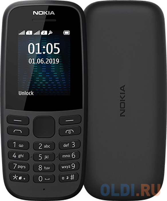 Мобильный телефон Nokia 105 SS Black TA-1203