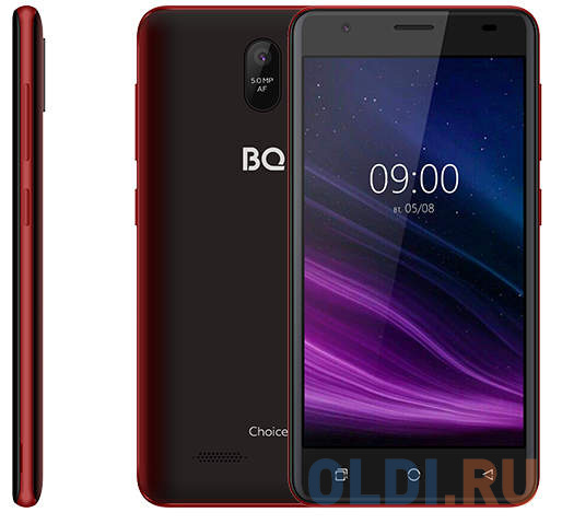 

Смартфон BQ 5016G Choice винный красный 5" 16 Гб Wi-Fi GPS 3G Bluetooth