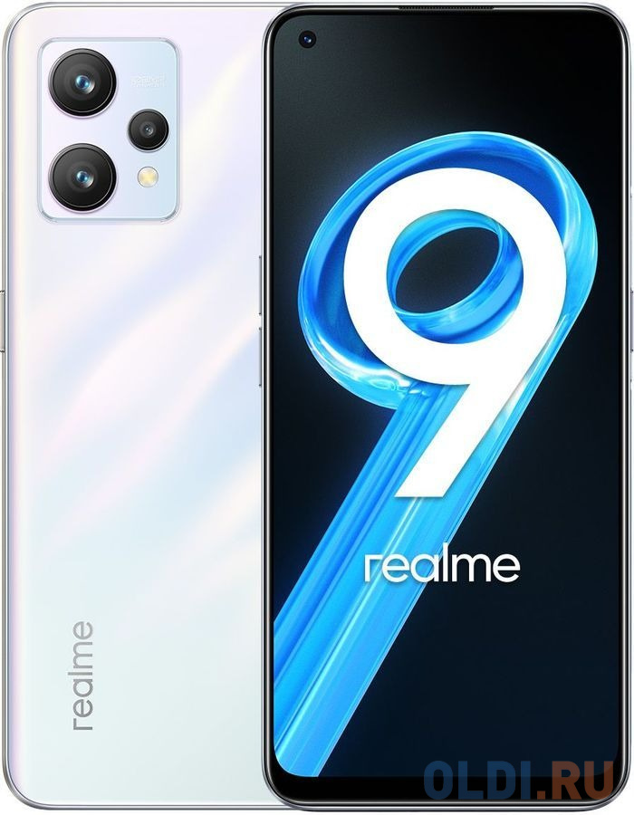 Смартфон Realme 9 4G 128Gb 6Gb белый моноблок 3G 4G 2Sim 6.4