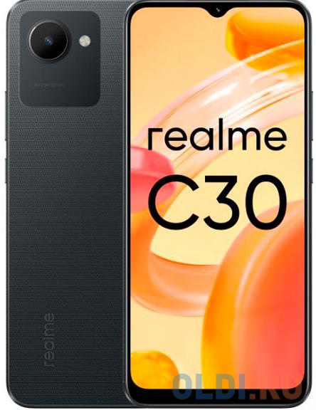 

Смартфон Realme C30 32Gb 2Gb черный моноблок 3G 4G 6.5" 720x1600 Android 11 8Mpix 802.11 b/g/n GPS GSM900/1800 GSM1900 TouchSc