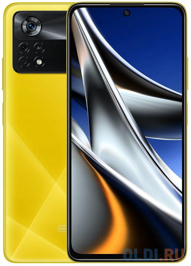 

Смартфон Xiaomi POCO X4 Pro 5G Yellow, 16,9 cm (6.67") 20:9 2400 x 1080, 2 x Cortex - A78 2.2 ГГц+6 x Cortex -A55 1.7 ГГЦ, 8 Core, 6 GB, 128 GB,