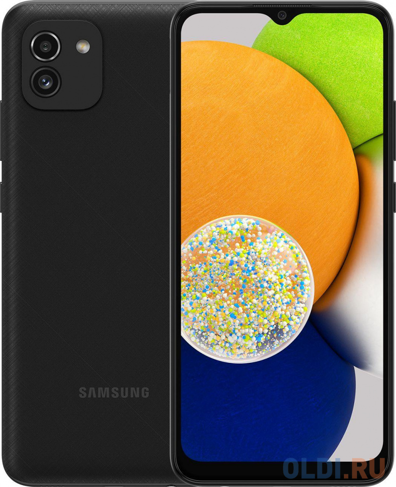 

Смартфон Samsung SM-A035F Galaxy A03 32Gb 3Gb черный моноблок 3G 4G 2Sim 6.5" 720x1600 Android 10 48Mpix 802.11 b/g/n GPS GSM900/1800 GSM1900 Tou