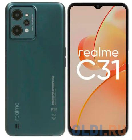 Смартфон Realme C31 64Gb 4Gb зеленый моноблок 3G 4G 6.52