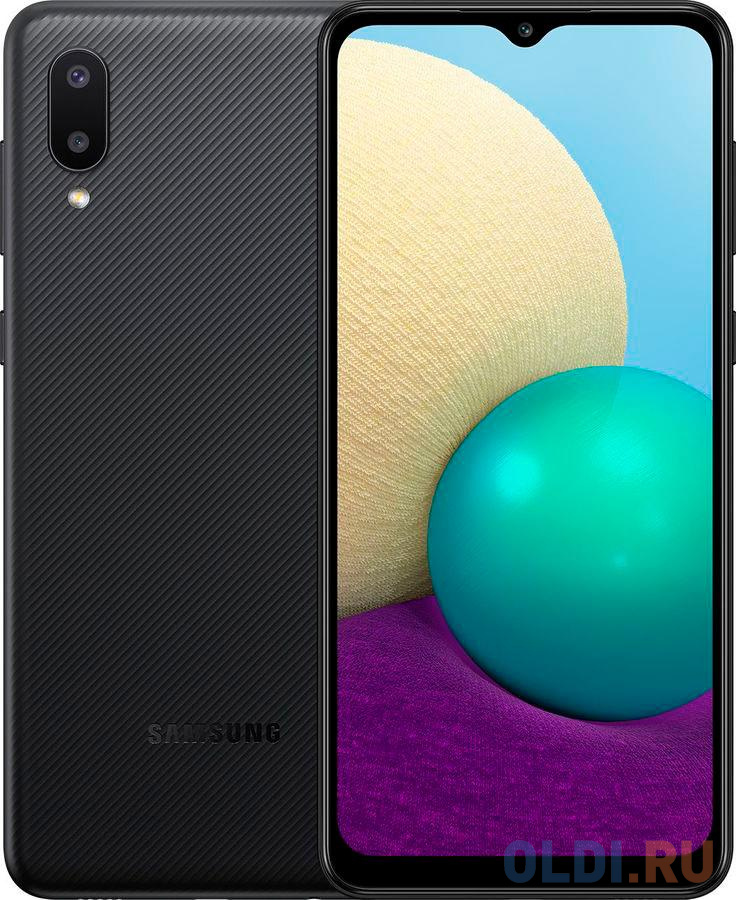 

Смартфон Samsung SM-A022 Galaxy A02 32Gb 2Gb черный моноблок 3G 4G 6.5" 720x1600 Android 10 13Mpix 802.11 b/g/n GPS GSM900/1800 GSM1900 TouchSc
