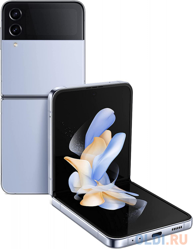 

Смартфон Samsung SM-F721B Galaxy Z Flip 4 256Gb 8Gb голубой раскладной 3G 4G 2Sim 6.7" 1080x2640 Android 12 12Mpix 802.11 a/b/g/n/ac/ax NFC GPS G