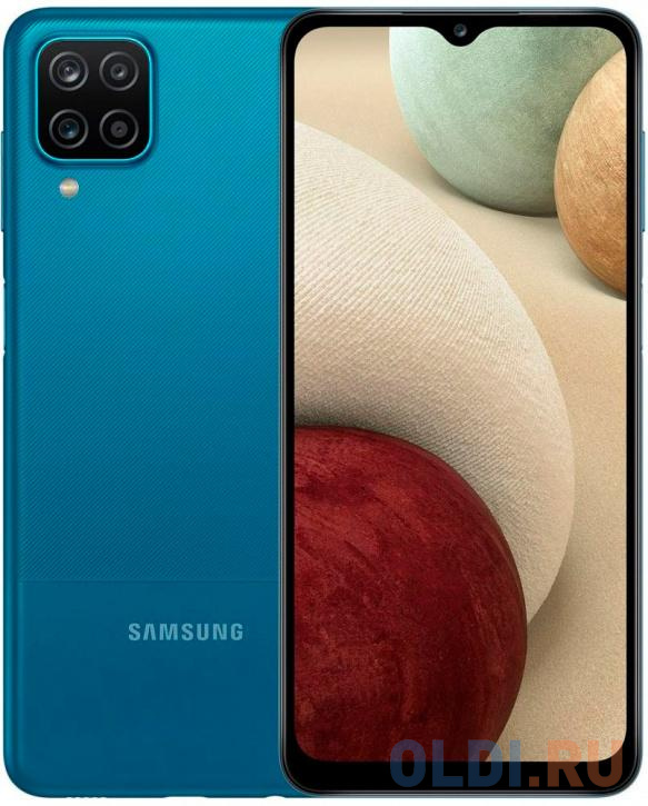 

Смартфон Samsung SM-A127F Galaxy A12 128Gb 4Gb синий моноблок 3G 4G 6.5" 720x1600 Android 10 48Mpix 802.11 b/g/n NFC GPS GSM900/1800 GSM1900 Touc