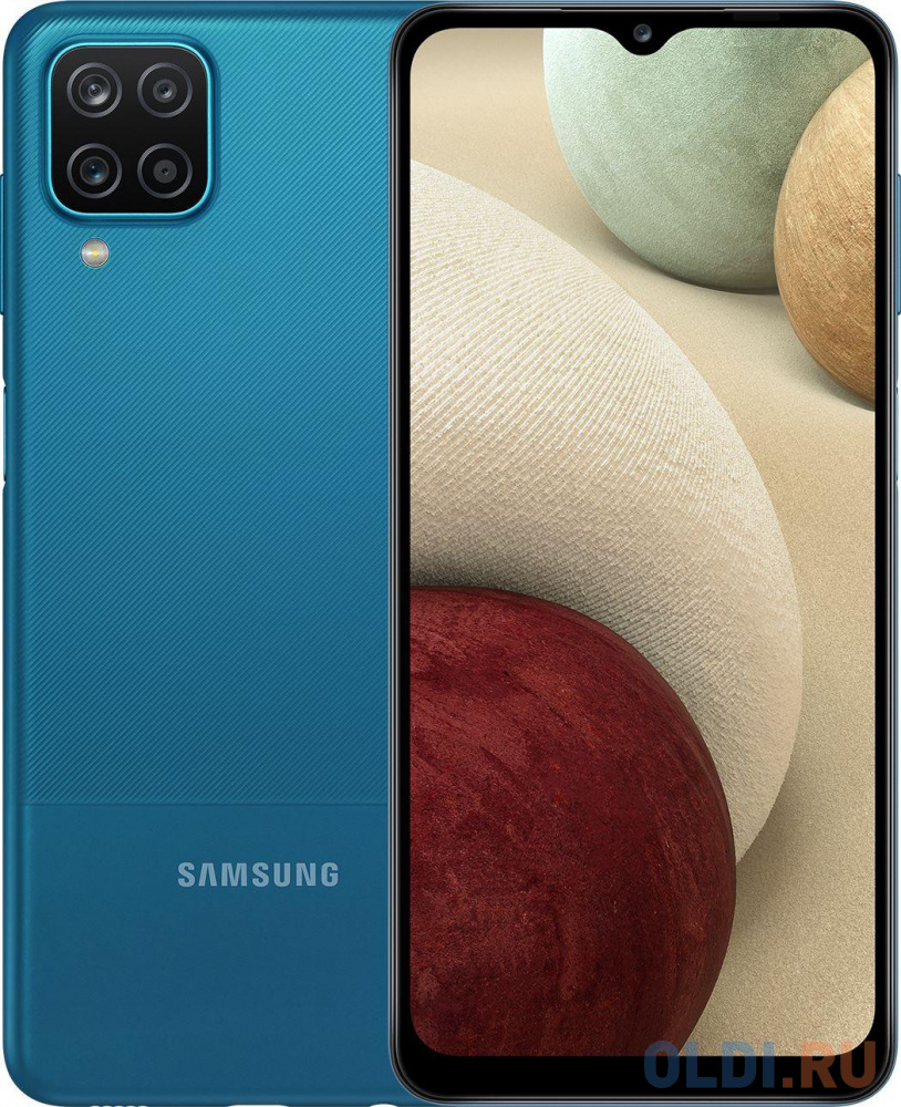 

Смартфон Samsung SM-A127F Galaxy A12 64Gb 4Gb синий моноблок 3G 4G 2Sim 6.5" 720x1600 Android 10 48Mpix 802.11 b/g/n NFC GPS GSM900/1800 GSM1900