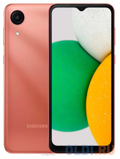 

Смартфон Samsung SM-A032F Galaxy A03 Core 32Gb 2Gb медный моноблок 3G 4G 6.5" 720x1600 Android 11 Go edition 8Mpix 802.11 b/g/n GPS GSM900/1800 G