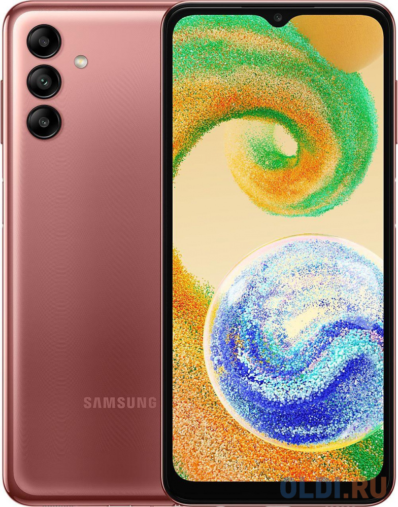 

Смартфон Samsung SM-A047F Galaxy A04s 64Gb 4Gb медный моноблок 3G 4G 6.5" 720x1600 Android 11 50Mpix 802.11 a/b/g/n/ac NFC GPS GSM900/1800 GSM190