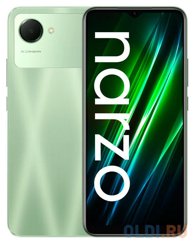 Смартфон Realme RMX3506 narzo 50i Prime 32Gb 3Gb зеленый моноблок 3G 4G 2Sim 6.5