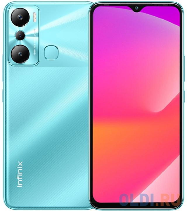 

Смартфон Infinix X665E Hot 20i 64Gb 4Gb зеленый моноблок 3G 4G 2Sim 6.6" 720x1612 Android 12 13Mpix 802.11 a/b/g/n/ac GPS GSM900/1800 GSM1900 Tou