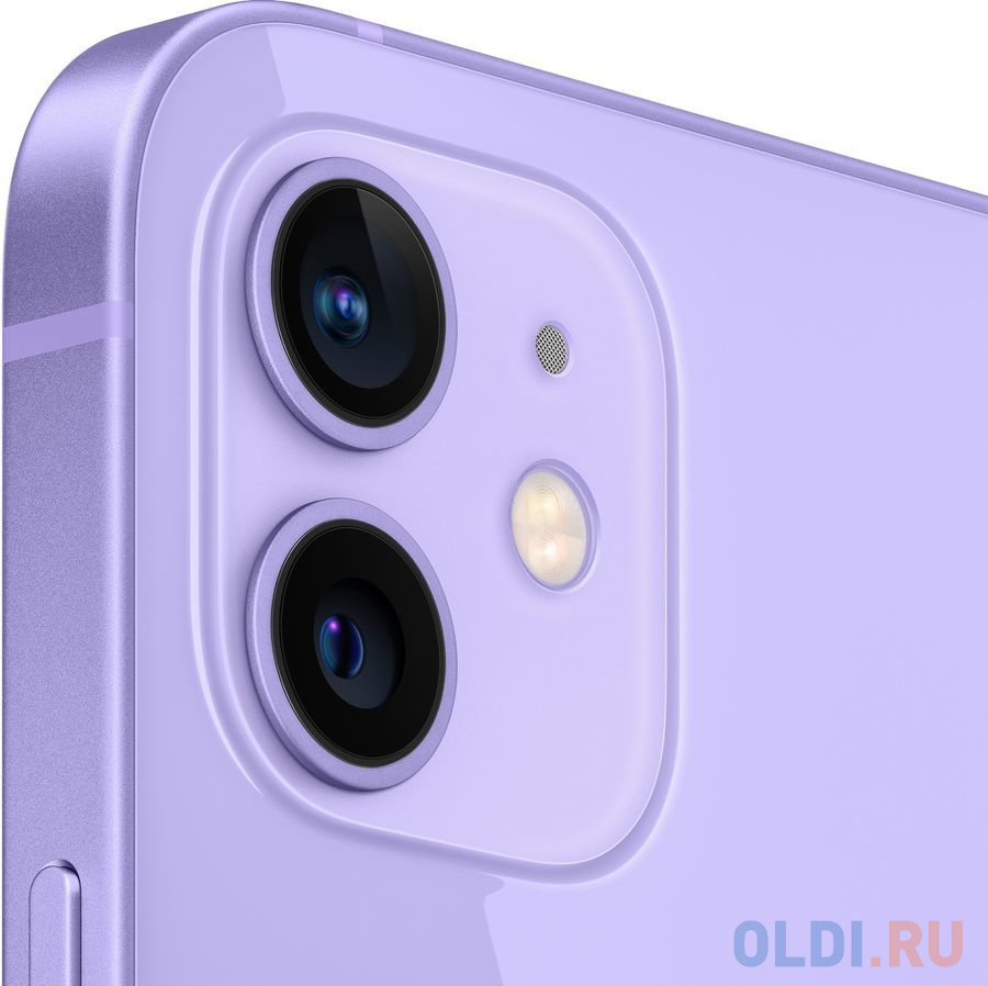 Смартфон Apple A2403 iPhone 12 64Gb фиолетовый моноблок 3G 4G 6.1" iPhone iOS 15 12Mpix 802.11 a/b/g/n/ac/ax NFC GPS TouchSc, цвет violet, размер 71.5 х 146.7 х 7.4 мм