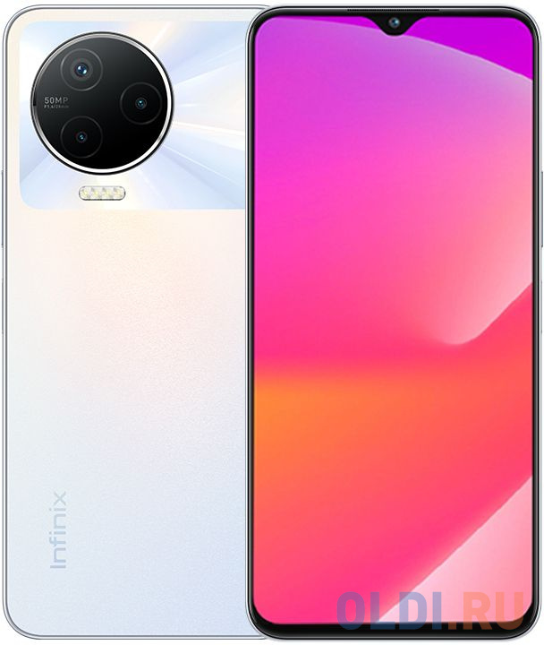 

Смартфон Infinix X676C Note 12 2023 256Gb 8Gb FM белый моноблок 3G 4G 2Sim 6.7" 1080x2460 XOS 10.6 50Mpix 802.11 a/b/g/n/ac NFC GPS GSM900/1800 G