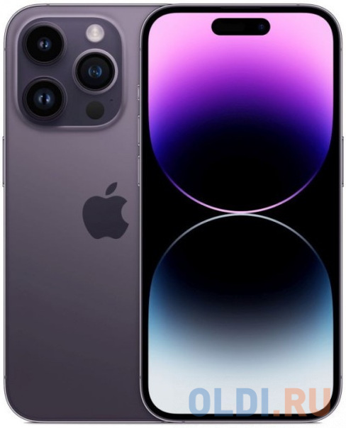 

Смартфон Apple A2890 iPhone 14 Pro 256Gb 6Gb темно-фиолетовый моноблок 3G 4G 6.1" 1179x2556 iOS 16 48Mpix 802.11 a/b/g/n/ac/ax NFC GPS GSM900/180