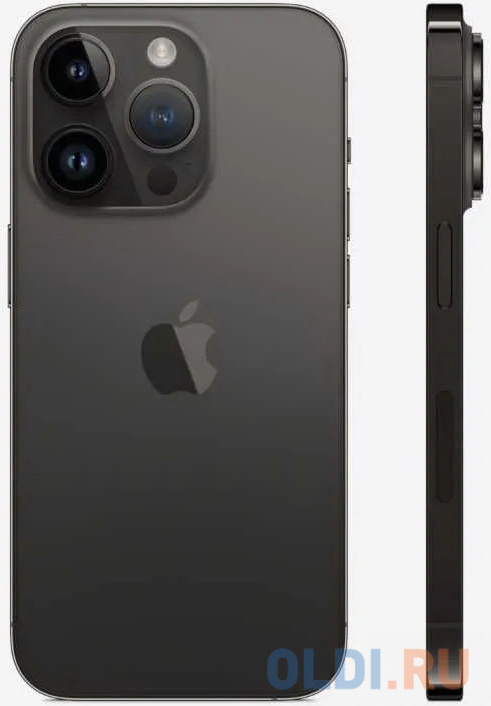 Смартфон Apple A2892 iPhone 14 Pro 128Gb 6Gb черный космос моноблок 3G 4G 2Sim 6.1" 1179x2556 iOS 16 48Mpix 802.11 a/b/g/n/ac/ax NFC GPS GSM900/1 фото