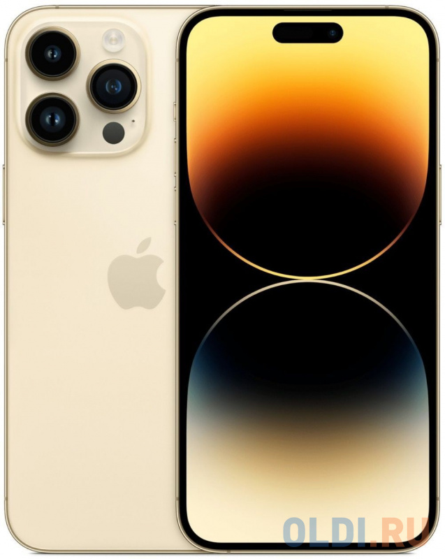 

Смартфон Apple A2896 iPhone 14 Pro Max 128Gb 6Gb золотой моноблок 3G 4G 2Sim 6.7" 1290x2796 iOS 16 48Mpix 802.11 a/b/g/n/ac/ax NFC GPS GSM900/180