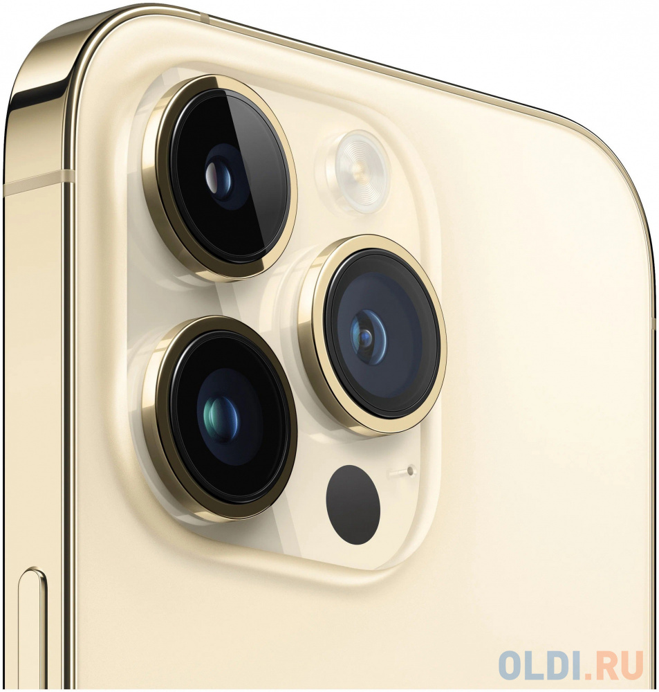 Смартфон Apple A2892 iPhone 14 Pro 128Gb 6Gb золотой моноблок 3G 4G 2Sim 6.1" 1179x2556 iOS 16 48Mpix 802.11 a/b/g/n/ac/ax NFC GPS GSM900/1800 GS фото