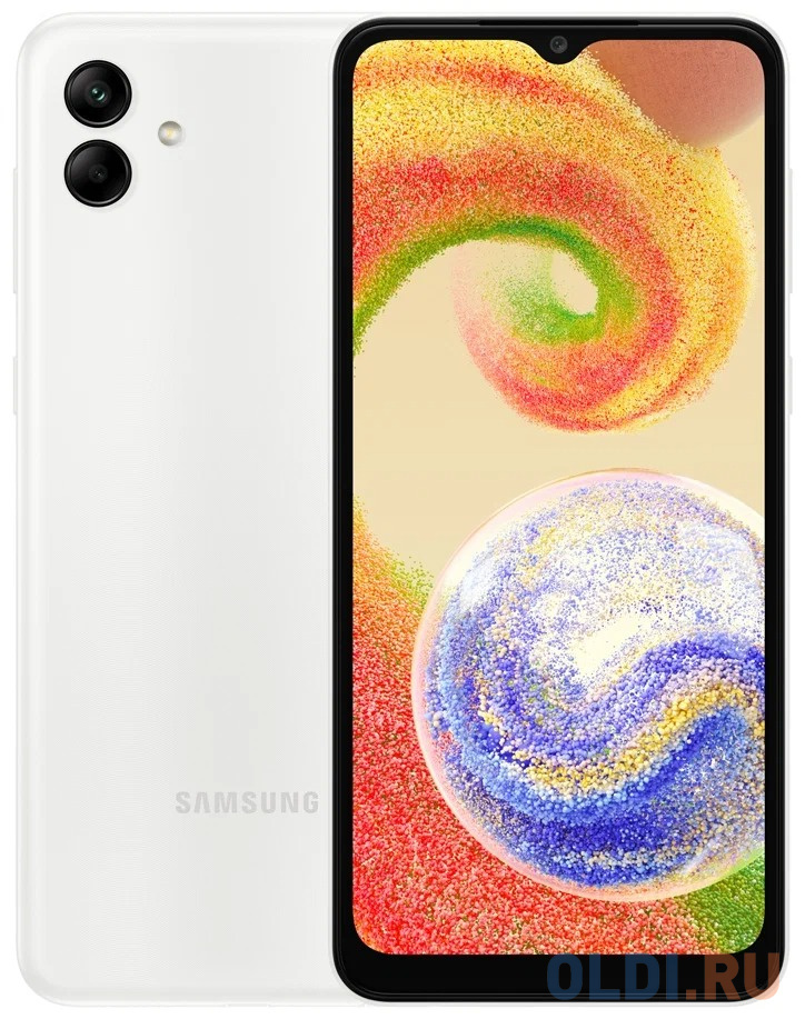 Смартфон Samsung Galaxy A04 64 Gb White колонки sven ps 250bl 2 x 5 вт rms bluetooth fm usb microsd ручка встроенный аккумулятор