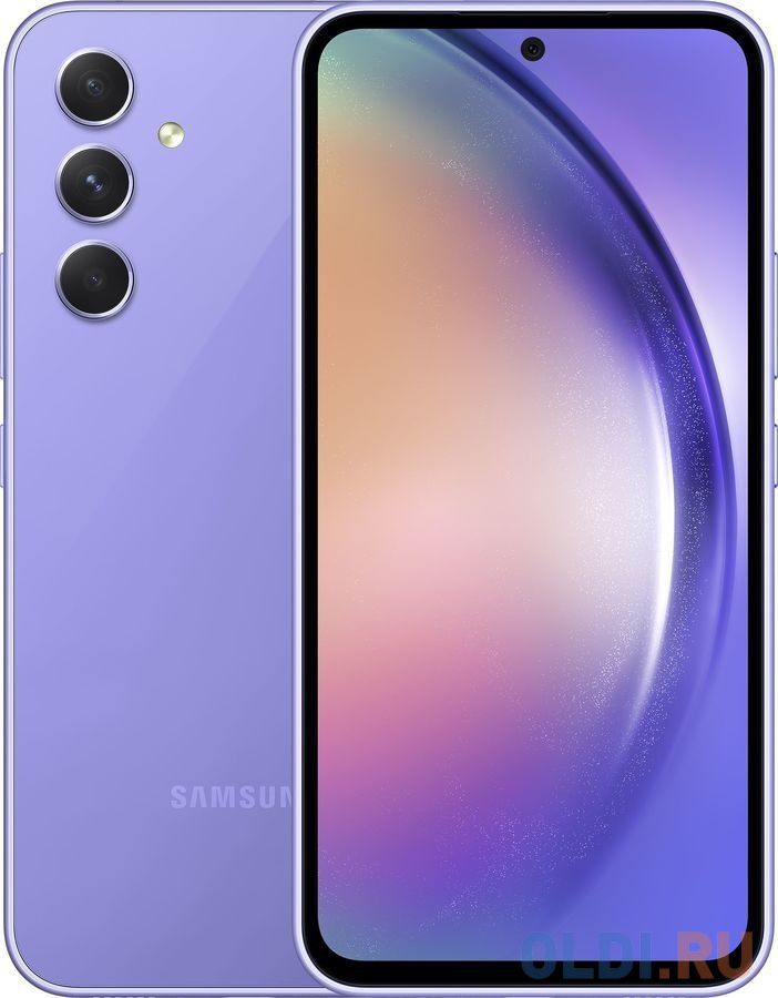 Смартфон Samsung Galaxy A54 128 Gb Lavender планшет samsung galaxy tab a8 sm x205n t618 2 0 8c ram3gb rom32gb 10 5 tft 1920x1200 3g 4g android 11 темно серый 8mpix 5mpix bt gps wifi touc