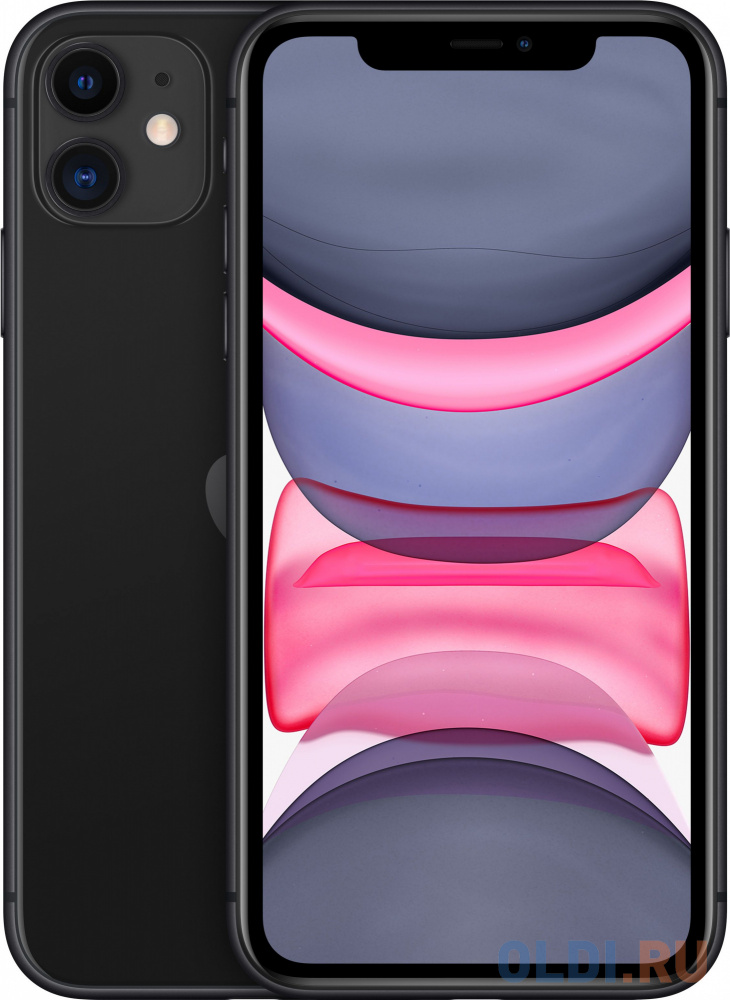 Смартфон Apple A2221 iPhone 11 128Gb 4Gb черный моноблок 3G 4G 6.1