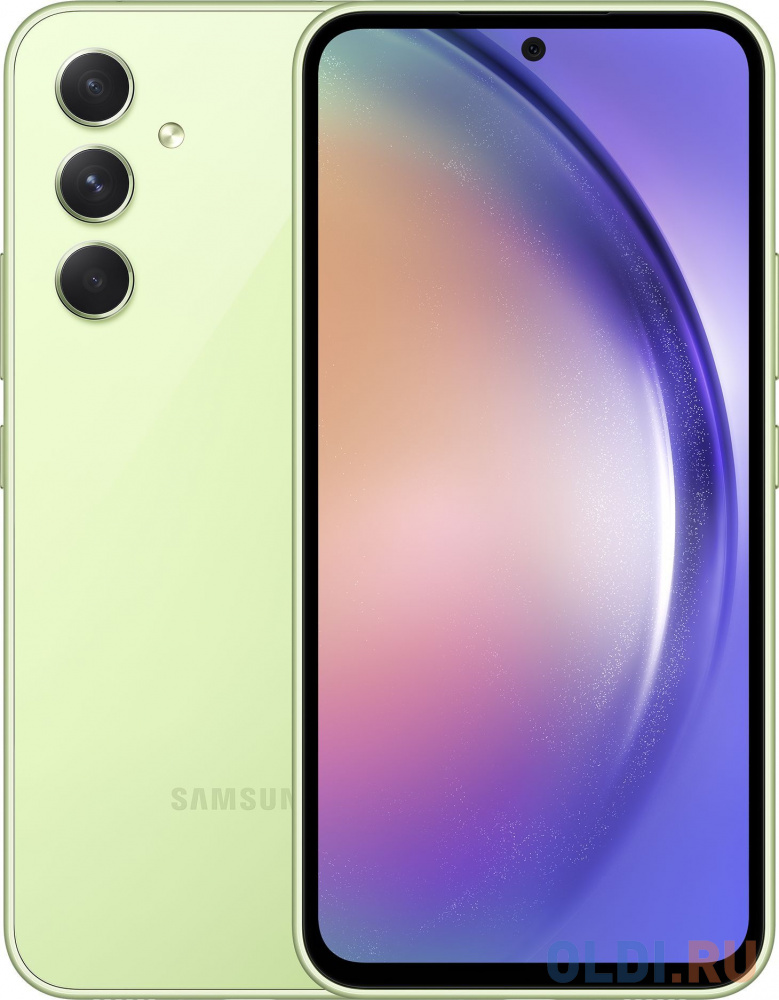 Смартфон Samsung SM-A546E Galaxy A54 5G 256Gb 8Gb зеленый лайм смартфон samsung sm a546e galaxy a54 5g 256gb 8gb зеленый лайм моноблок 3g 4g 6 4 1080x2340 android 13 50mpix 802 11 a b g n ac ax nfc gps gsm90