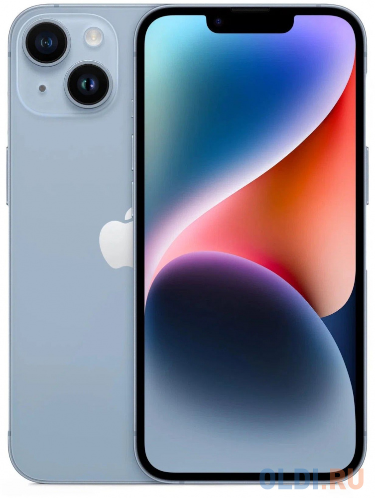 Смартфон Apple A2882 iPhone 14 128Gb 6Gb голубой смартфон apple iphone 15 pro max 512 gb titanium