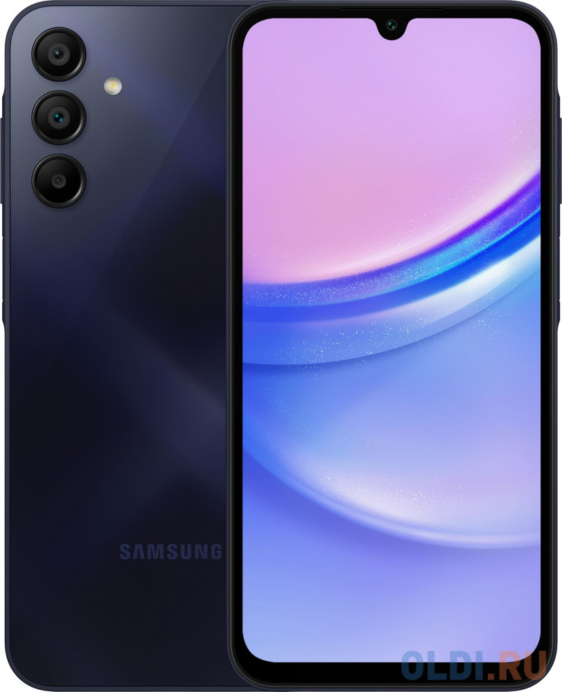 Смартфон Samsung SM-A155F Galaxy A15 128Gb 4Gb темно-синий моноблок 3G 4G 2Sim 6.5" 1080x2340 Android 14 50Mpix 802.11 a/b/g/n/ac NFC GPS GSM900/ SM-A155FZKDCAU - фото 6
