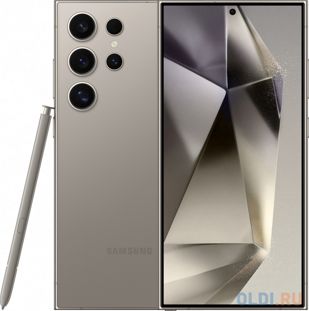Смартфон Samsung SM-S928B Galaxy S24 Ultra 5G 256Gb 12Gb серый титан моноблок 3G 4G 2Sim 6.8