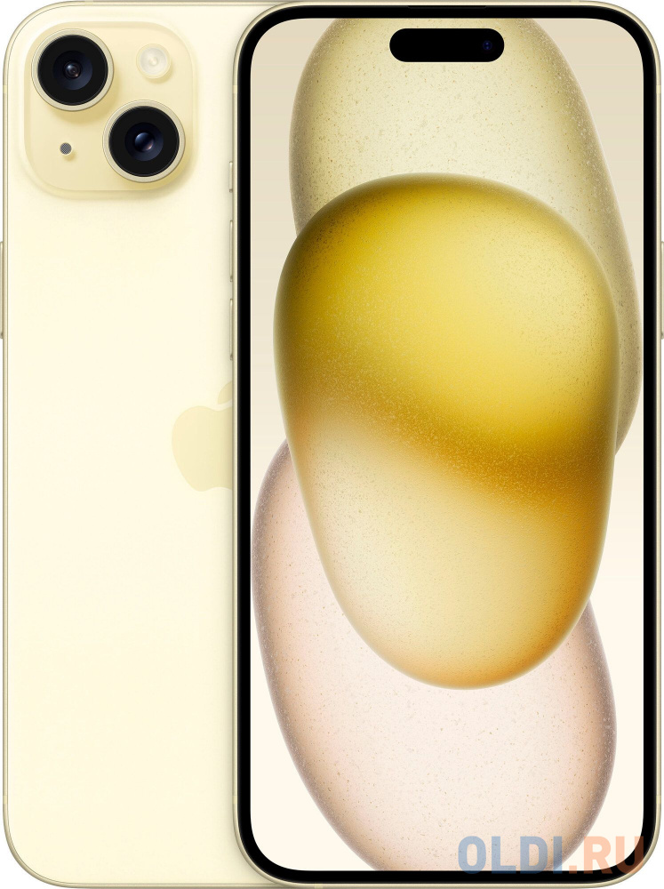 

Смартфон Apple A3094 iPhone 15 Plus 128Gb желтый моноблок 3G 4G 6.7" iOS 17 802.11 a/b/g/n/ac/ax NFC GPS