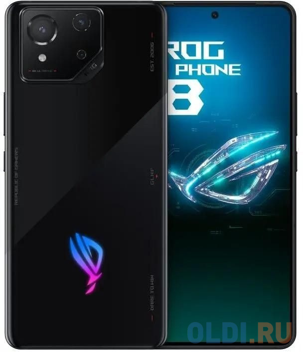 Смартфон Asus AI2401_A ROG Phone 8 256Gb 12Gb черный моноблок 3G 4G 2Sim 6.78