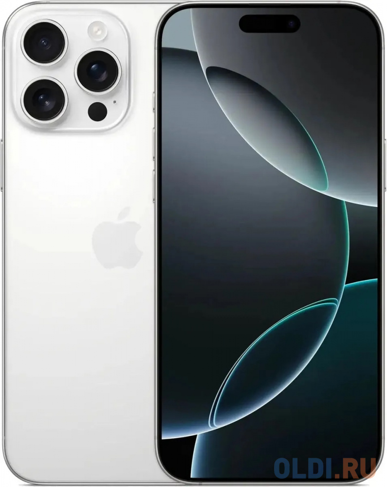Смартфон Apple A3295 iPhone 16 Pro Max 1Tb белый титан моноблок 3G 4G 1Sim 6.9" 1320x2868 iOS 18 48Mpix 802.11 a/b/g/n/ac/ax/be NFC GPS Protect - MYWR3J/A