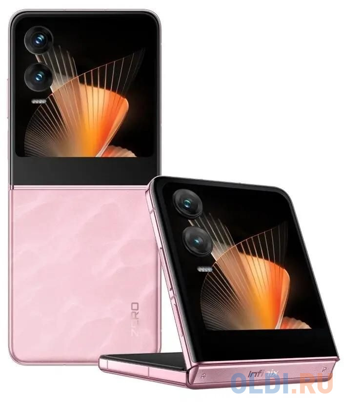 Смартфон Infinix X6962 Zero Flip 512Gb 8Gb розовый раскладной 3G 4G 2Sim 6.9" 1080x2640 Android 14 50Mpix 802.11 a/b/g/n/ac NFC GPS GSM900/1800 G - 10063224