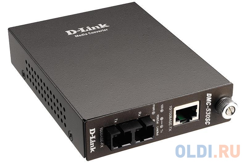 Медиаконвертер D-LINK DMC-530SC/D7A Медиаконвертер с 1 портом 10/100Base-TX и 1 портом 100Base-FX с разъемом SC для одномодового оптического кабеля (д от OLDI