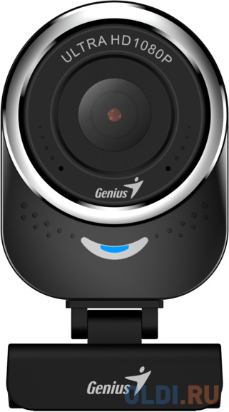 Веб-Камера Genius QCam 6000, black, Full-HD 1080p, universal clip, 360 degree swivel, USB, built-in microphone, rotation 360 degree, tilt 90 degree флешка 32gb mirex swivel usb 2 0 белый 13600 fmuswt32