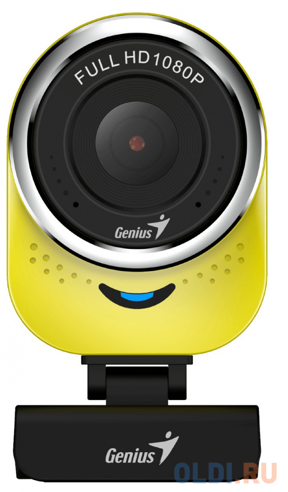 

Веб-камера Genius QCam 6000 Yellow, 1080p Full HD, вращается на 360°, универсальное крепление, микрофон, USB, Желтый