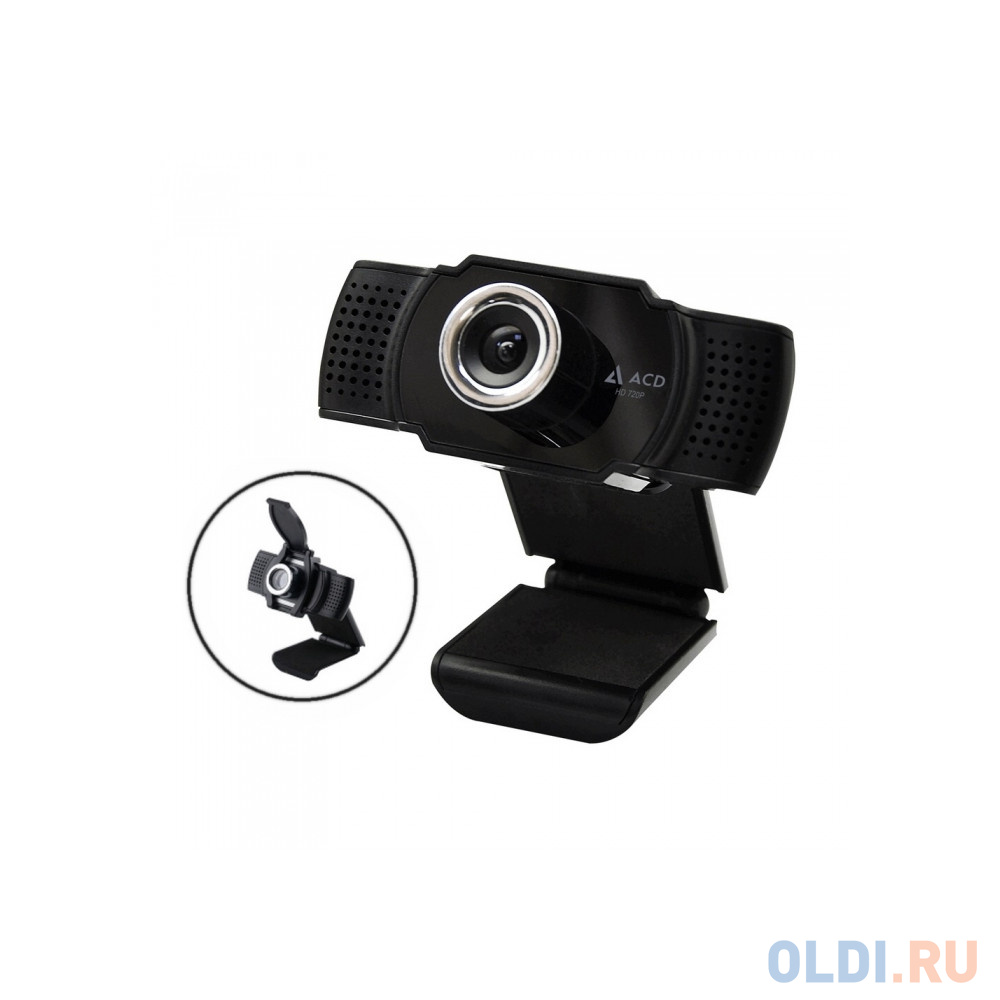 WEB Камера ACD-Vision UC400 CMOS 1.3МПикс, 1280x720p, 30к/с, микрофон встр., USB 2.0, шторка объектива, универс. крепление, черный корп. web камера acd vision uc100 cmos 0 3мпикс 640x480p 30к с микрофон встр usb 2 0 универс крепление корп rtl 60