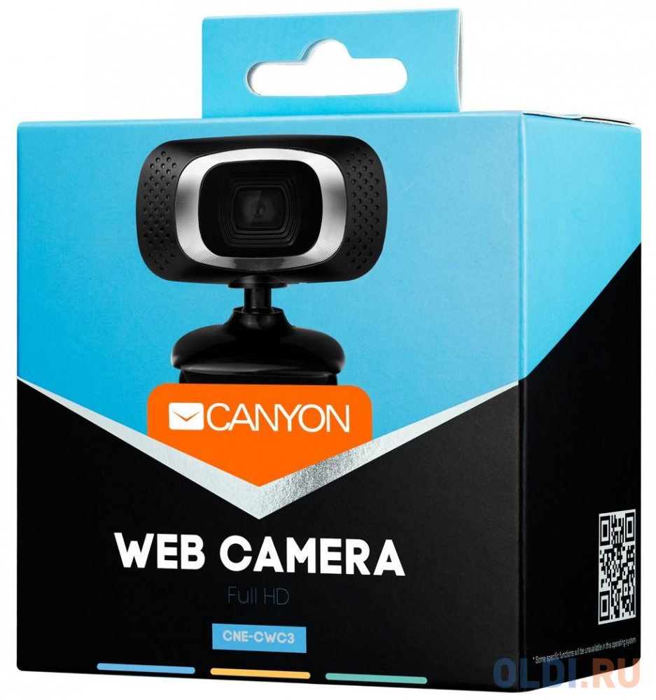 Веб-камера Canyon CNE-CWC3N, черный от OLDI
